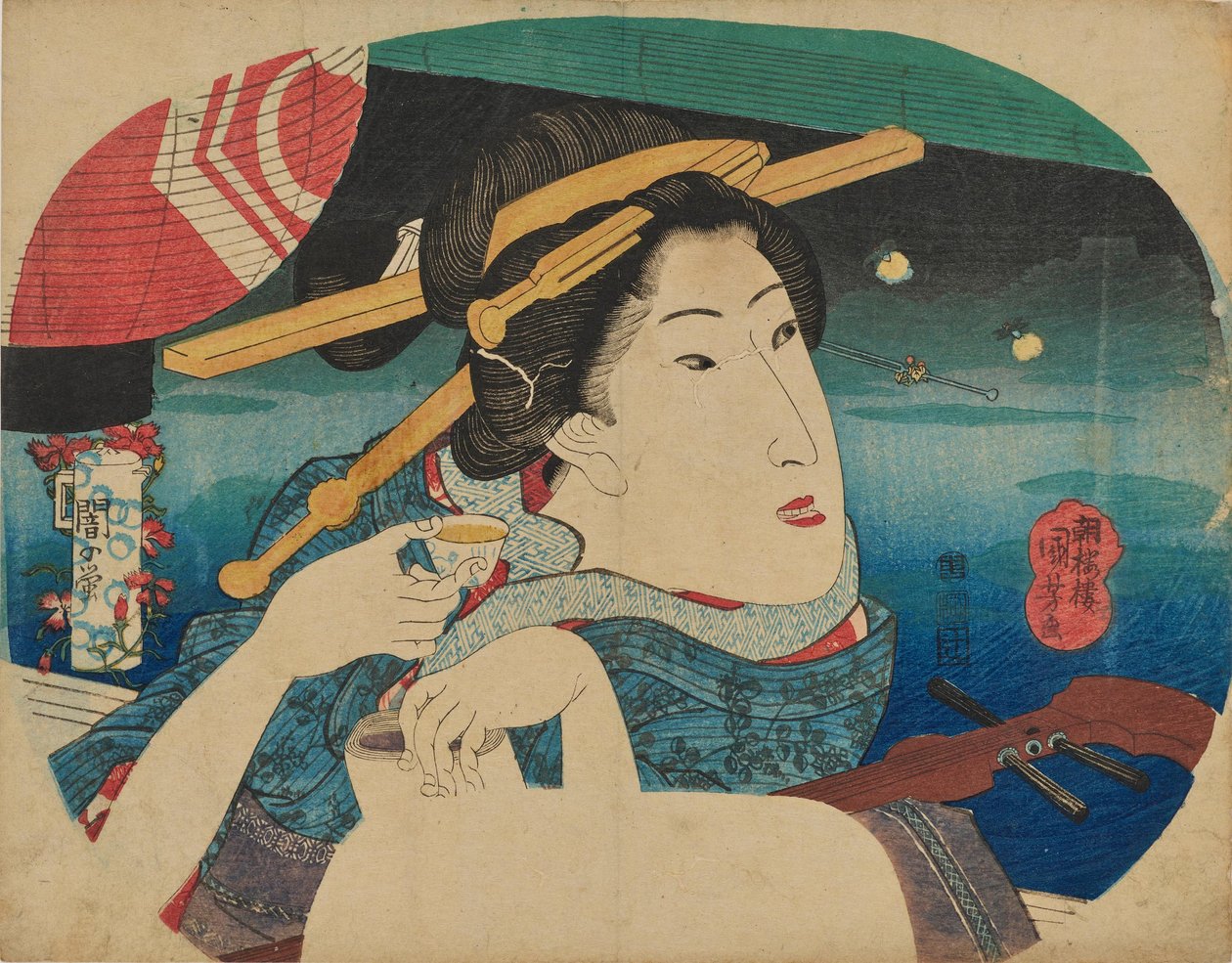 Beleza e Pirilampo de Utagawa Kuniyoshi