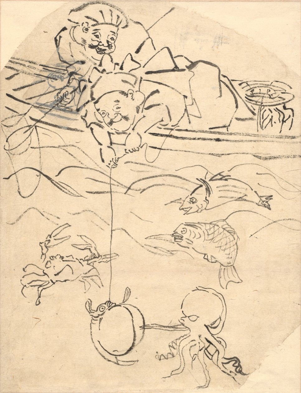 Daikoku e Ebisu, Dois dos Sete Deuses da Felicidade. de Utagawa Kuniyoshi