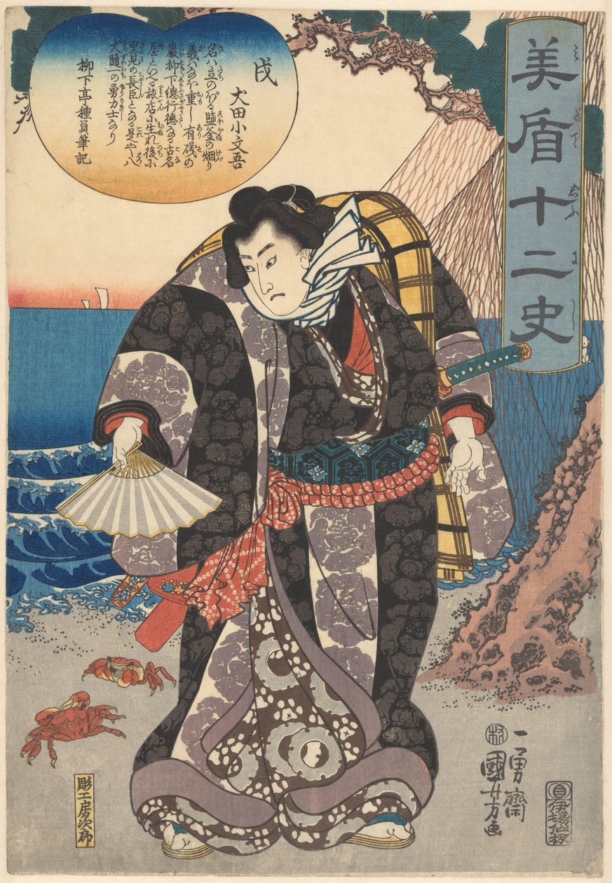 Cão (título sobre o objecto)
Paralelos com os doze signos do zodíaco (título da série sobre o objecto) de Utagawa Kuniyoshi