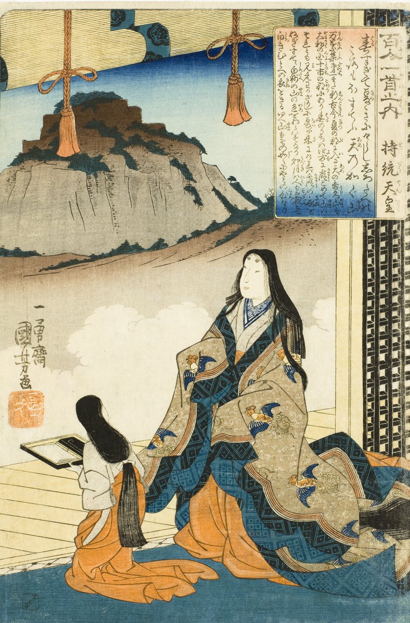A imperatriz Jitō Tennō de Utagawa Kuniyoshi