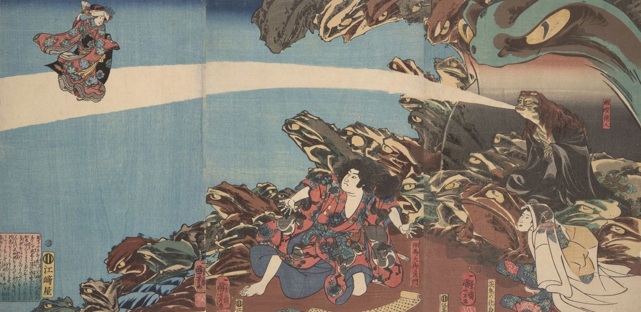 Gama Sennins Animus da série Ibaraki no keshin de Utagawa Kuniyoshi