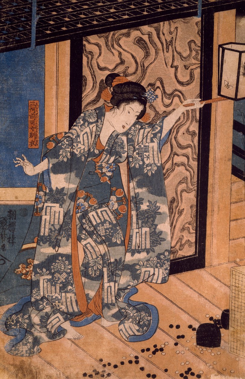 Nareginu, filha de Mikawa no Zenji, por Utagawa Kuniyoshi de Utagawa Kuniyoshi