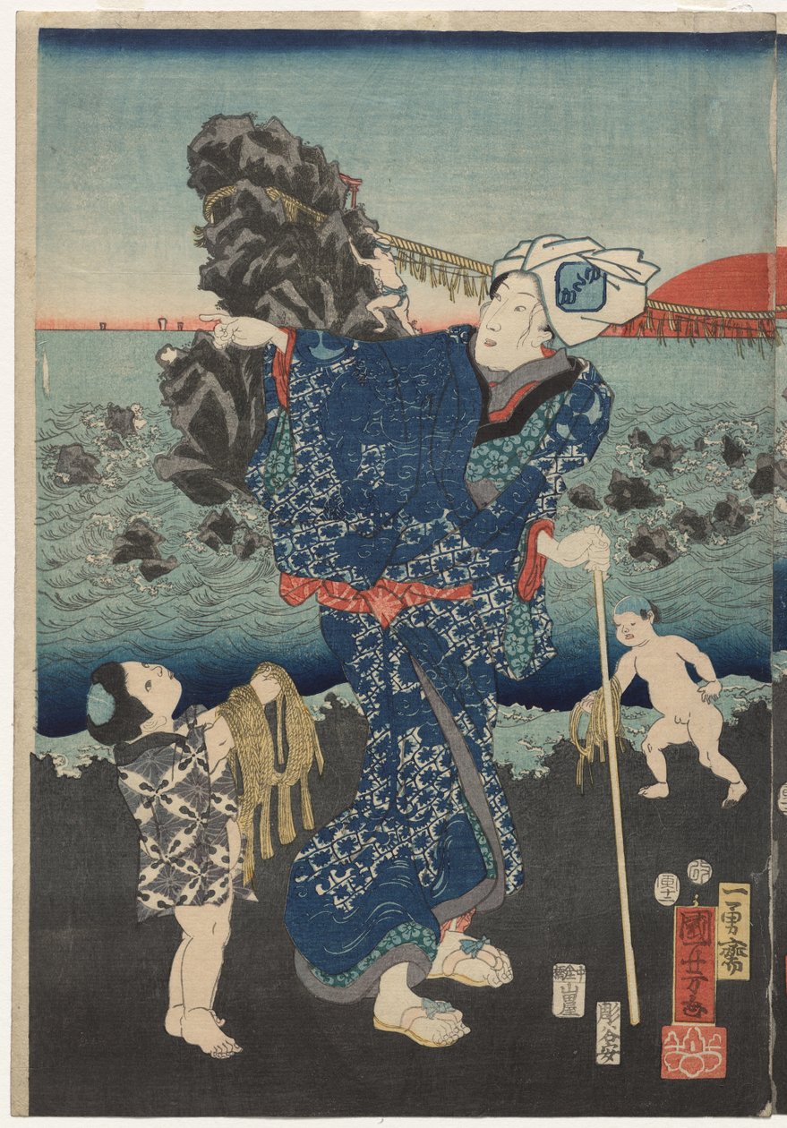 Nascer do sol na Baía de Futami de Utagawa Kuniyoshi
