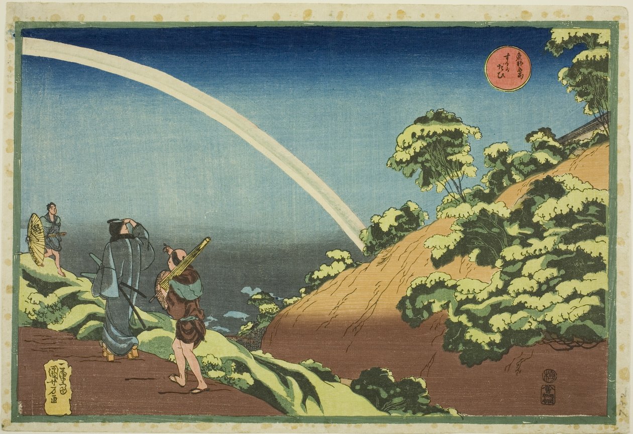 Surugadai, da série "Lugares Famosos da Capital Oriental (Toto Meisho)" de Utagawa Kuniyoshi