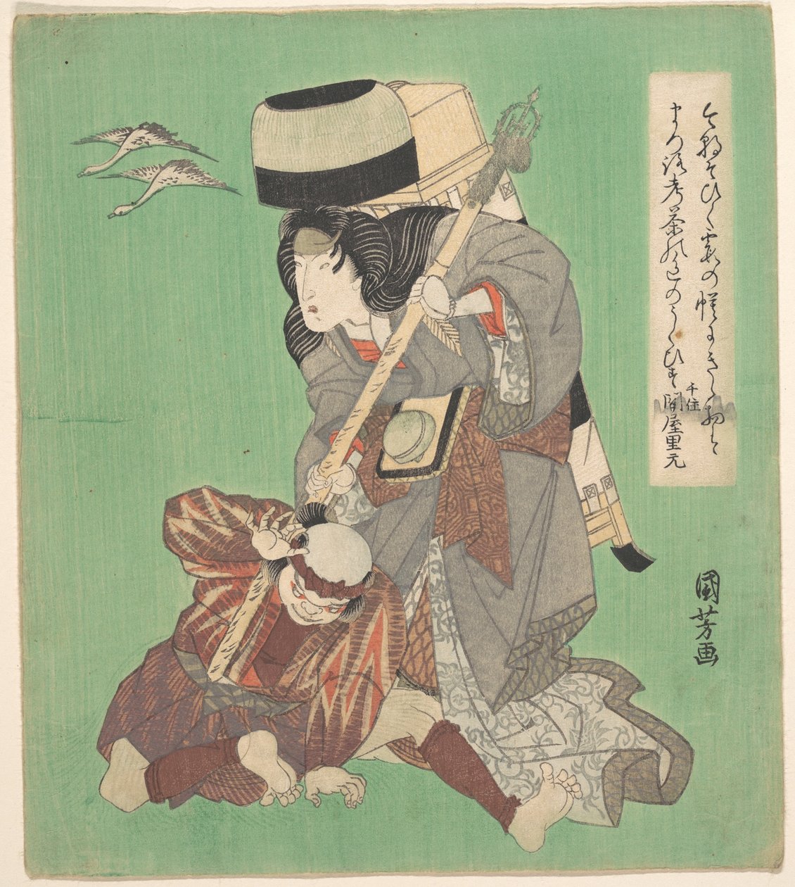 Cena teatral de Utagawa Kuniyoshi