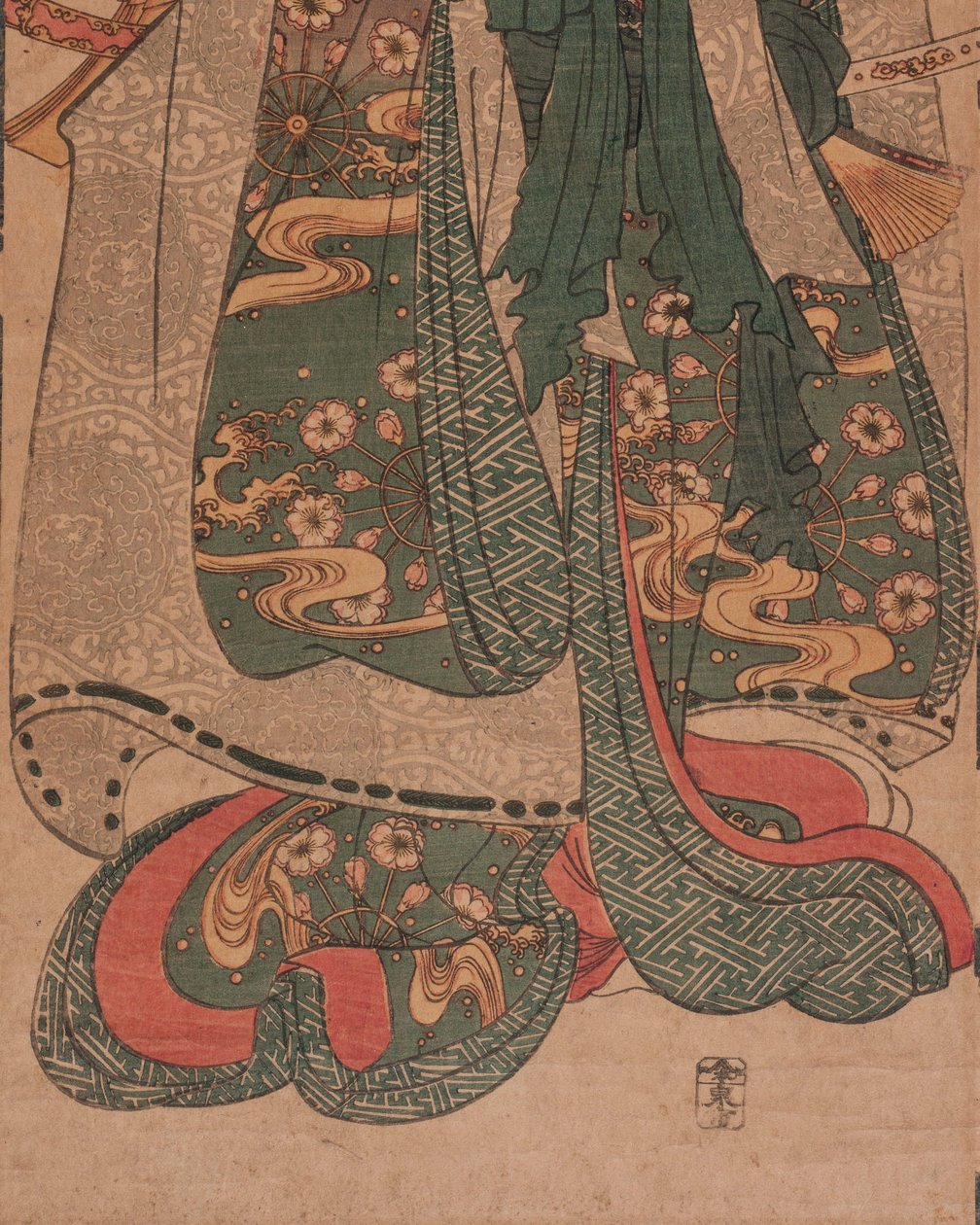 Sem título; título atribuído: Shirabyōshi sob um sudare (Sudare shita no shirabyōshi) de Utagawa Kuniyoshi