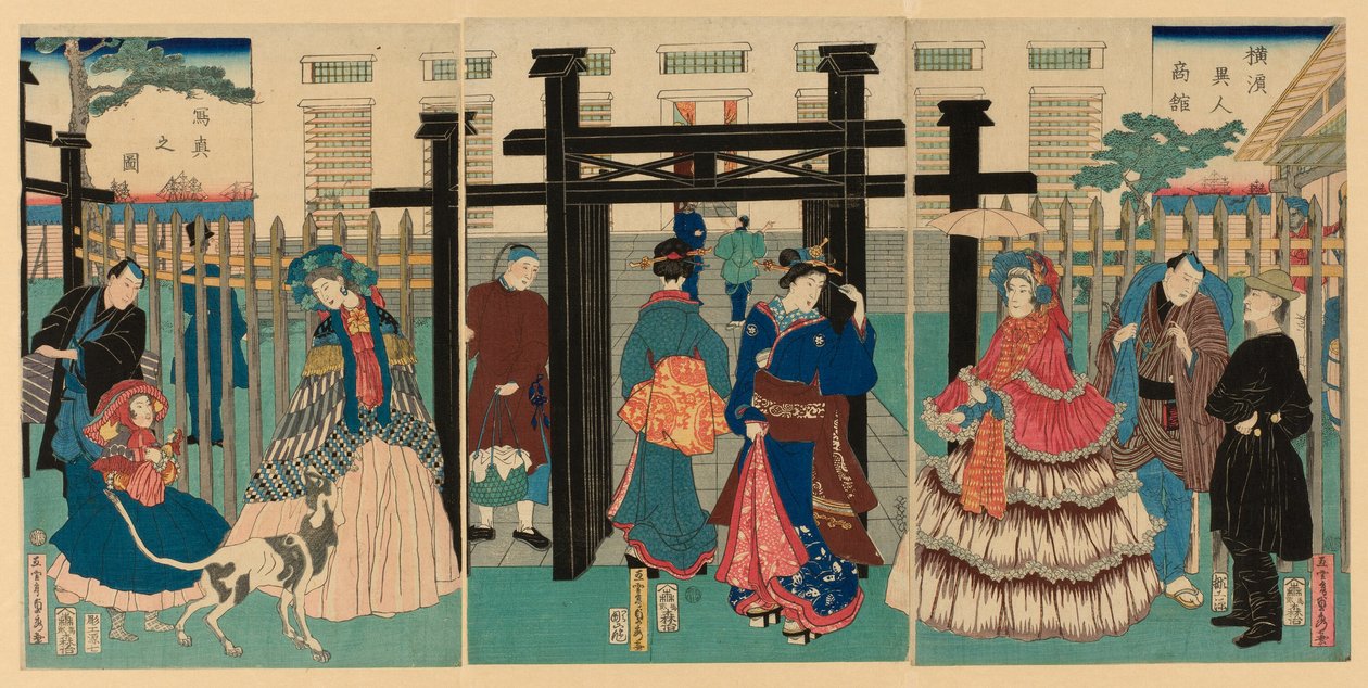 Por exemplo, Kanche Law Enforcer Yokohama (grande escritor de Yokohama) de Utagawa Sadahide