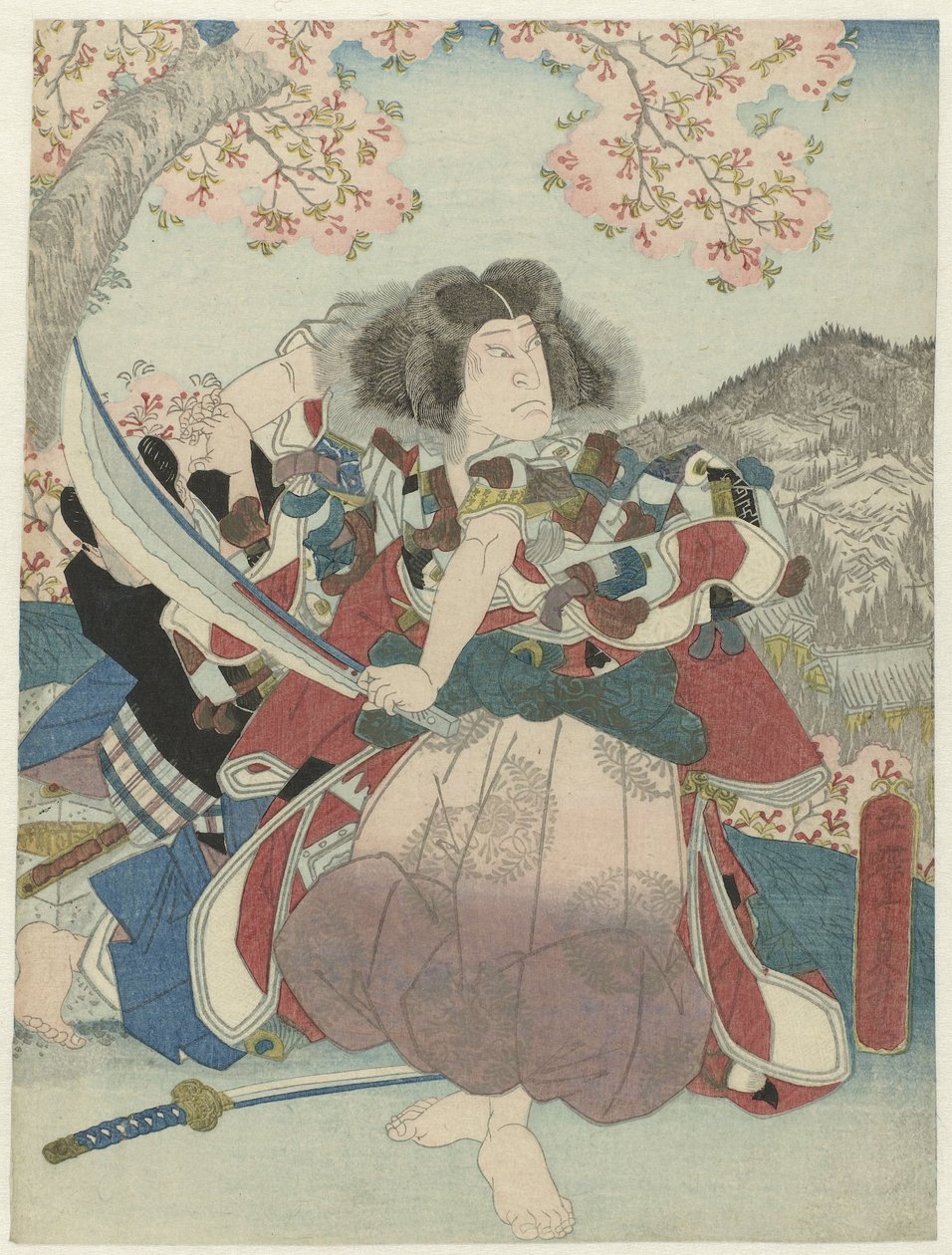 Nakamura Utaemon IV als Oniwakamaru in het toneelstuk 