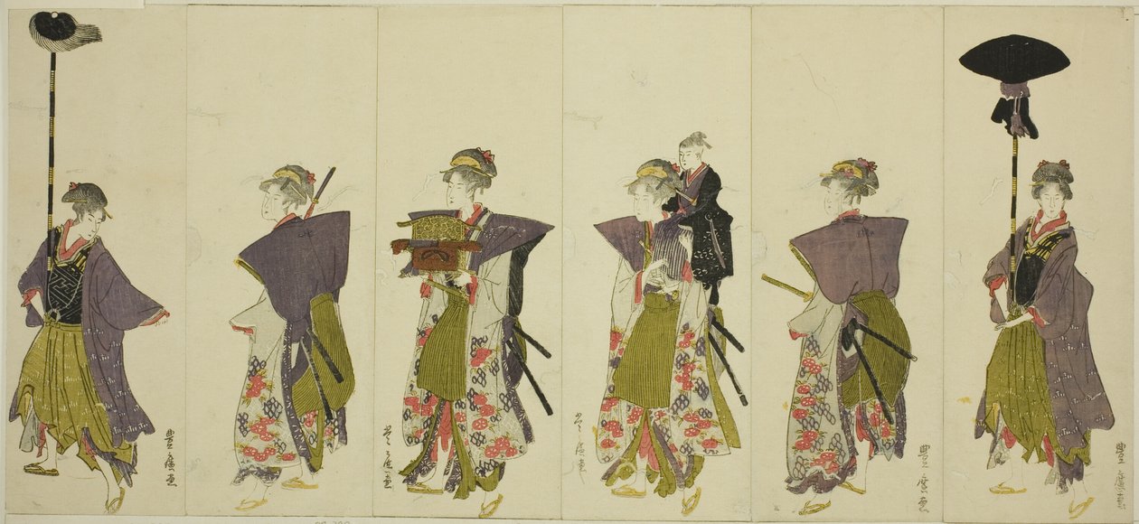 Paródia de uma procissão daimyo de Utagawa Toyohiro