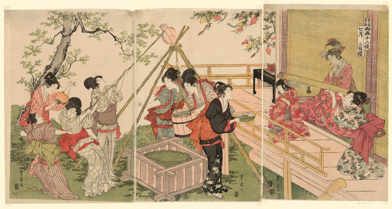 O Sétimo Mês, da série Os Doze Meses de Dois Artistas (Ryoga juni ko) de Utagawa Toyohiro