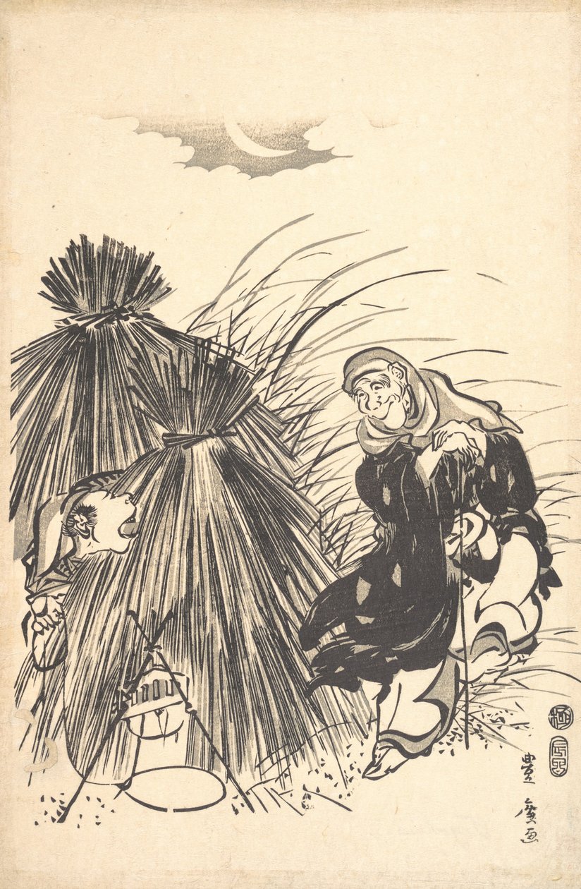 Prendendo a Raposa, 1808. de Utagawa Toyohiro