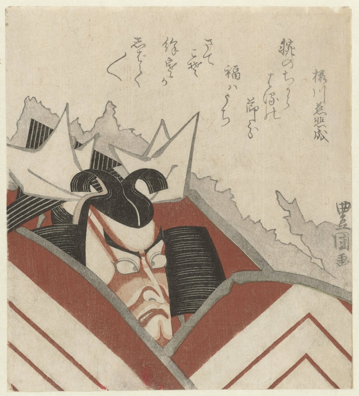 Ichikawa Danjûrô VII na peça Shibaraku de Utagawa Toyokuni (I)