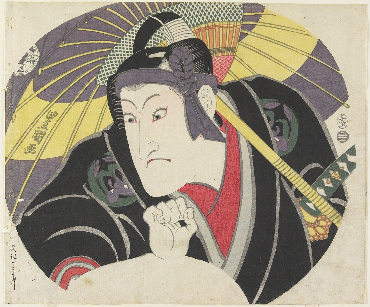 Iwai Hanshiro_ V como Sukeroku, 1816 de Utagawa Toyokuni