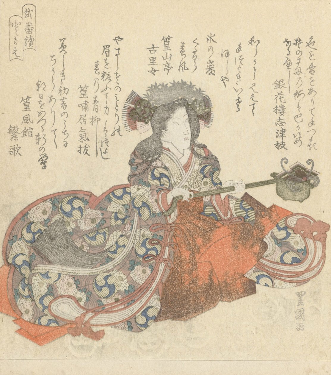 Segawa Kikunojô como Tomoe Gozen, c.1825-29 (cor xilogravura) de Utagawa Toyokuni