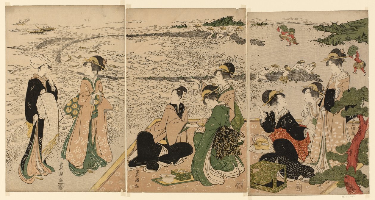 Um passeio à beira-mar de Utagawa Toyokuni I