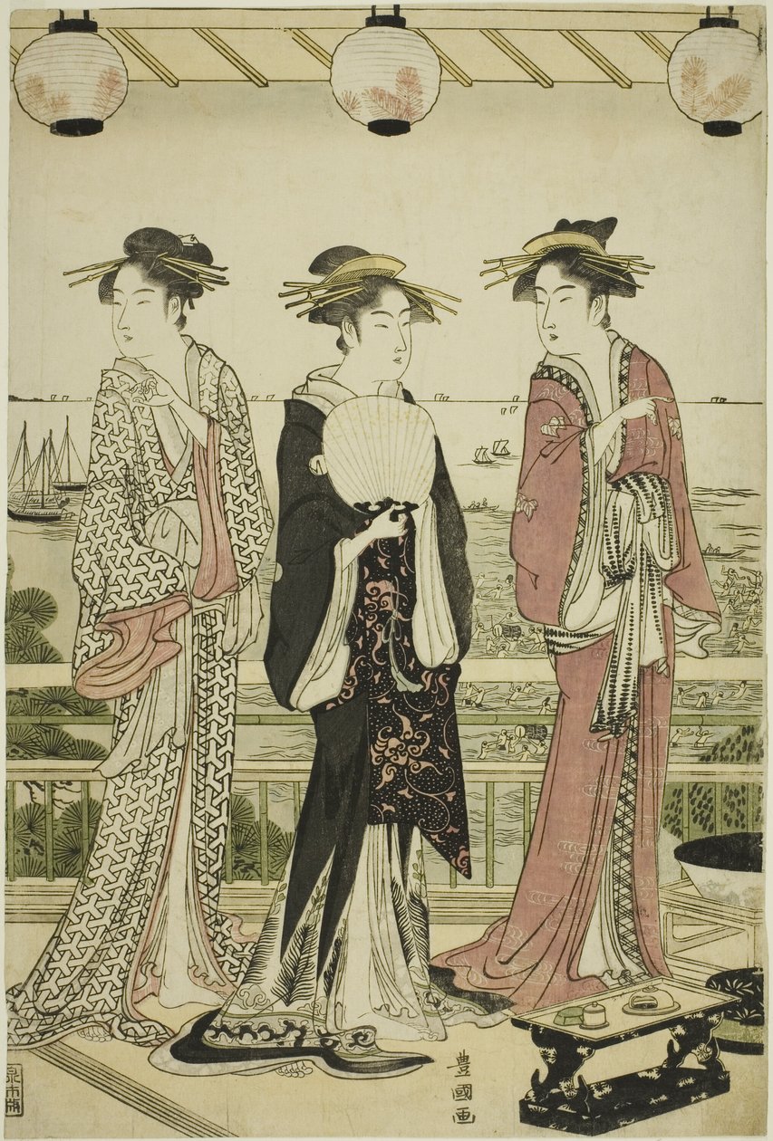 Four Seasons in the South - Summer View (Minami shiki natsu no kei) de Utagawa Toyokuni I