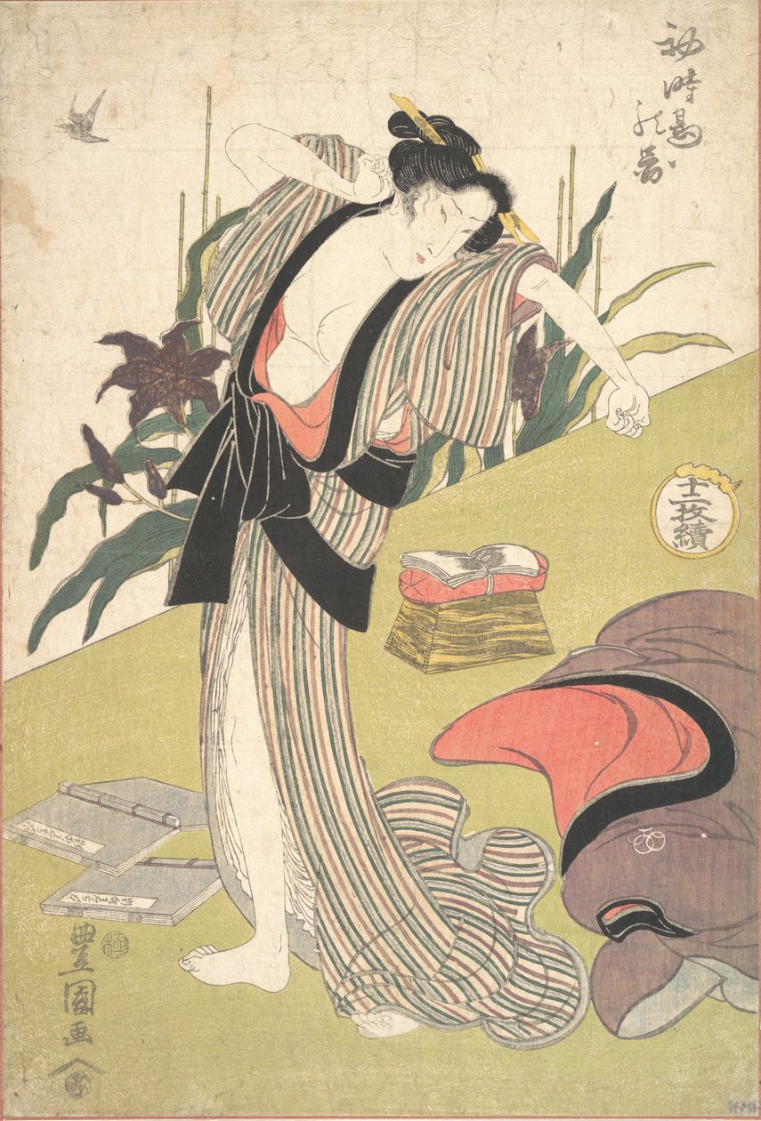 A Primeira Visita do Cuco. de Utagawa Toyokuni I