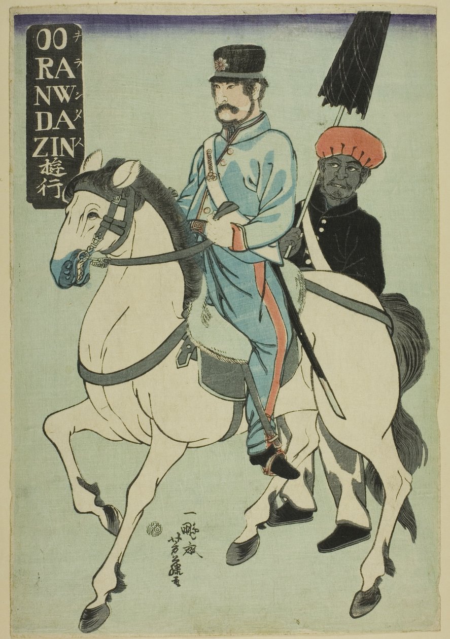 Holandês passeando (Orandajin yuko) de Utagawa Yoshifuji