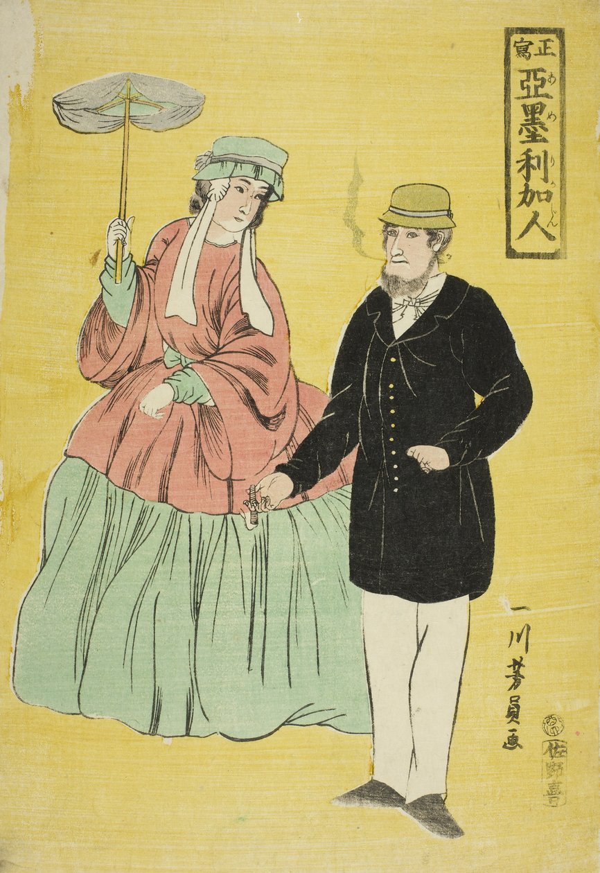 Americanos extraídos da vida de Utagawa Yoshikazu