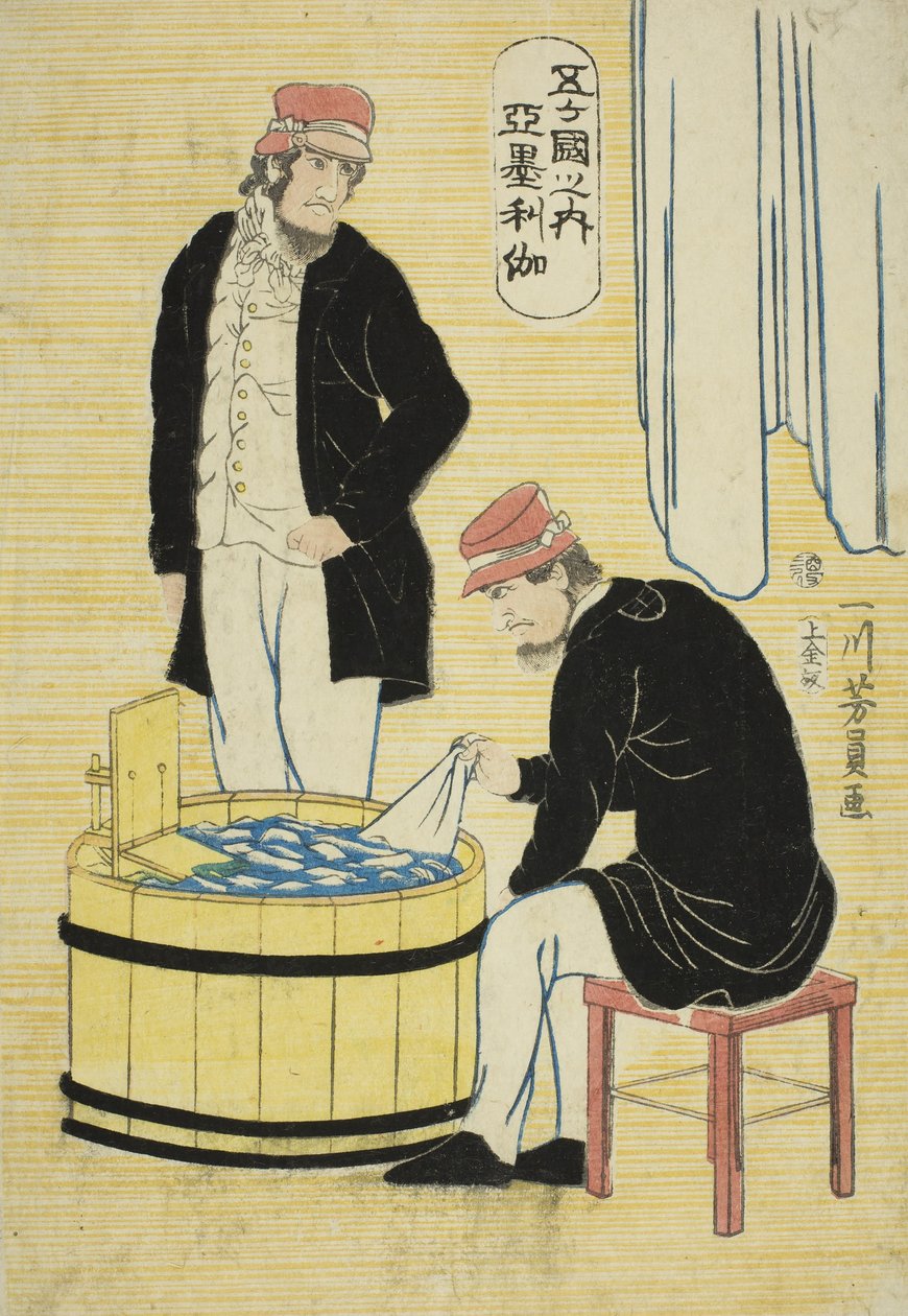 Entre as cinco nações: americanos de Utagawa Yoshikazu