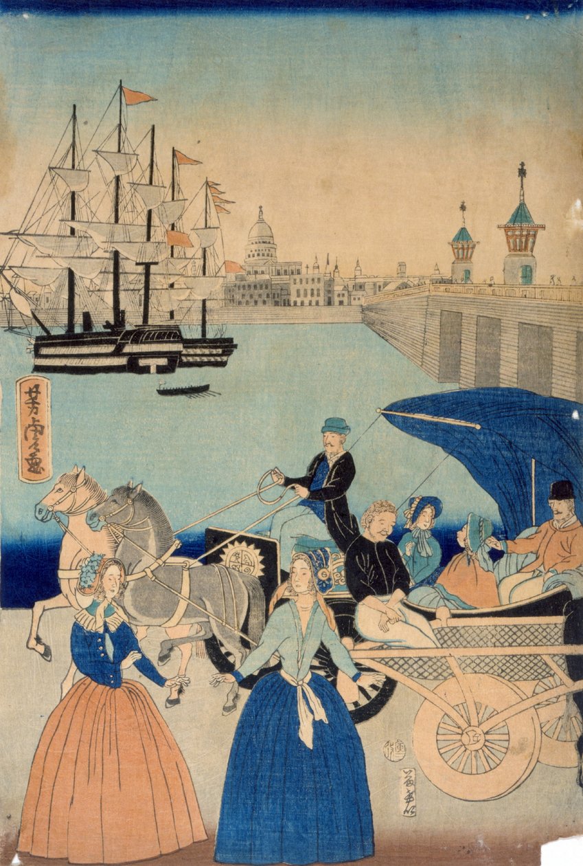 Imagens de Londres, Inglaterra de Utagawa Yoshitora