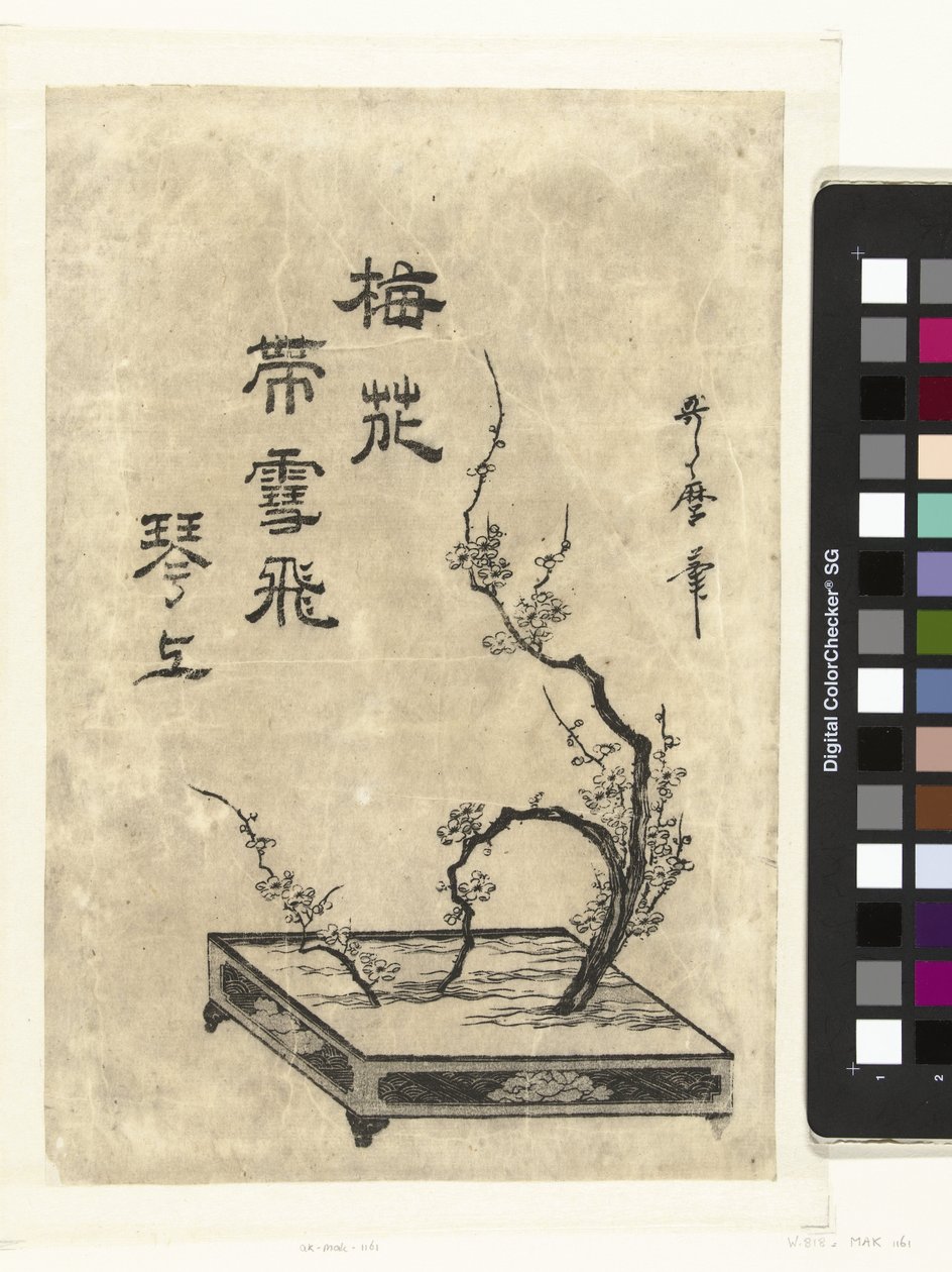 ramos de ameixa de Utamaro (II) , Kitagawa (attributed to)