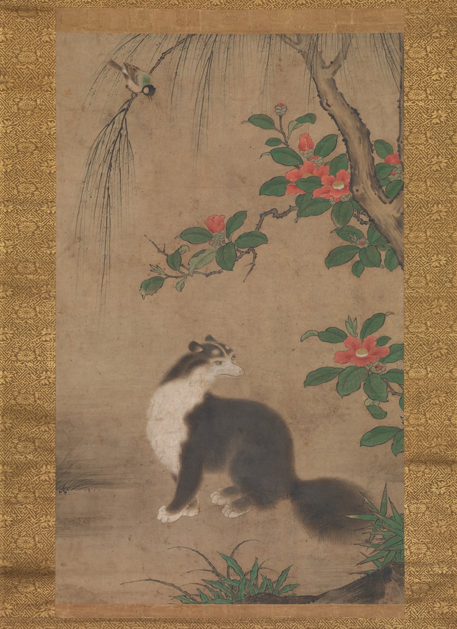 Gato almiscarado, segunda metade do século XVI. de Uto Gyoshi