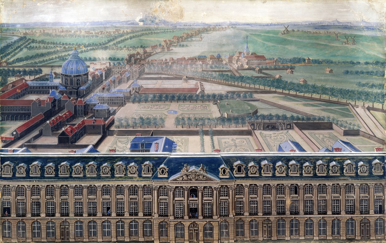 Fachada Oeste da Place Louis-Le-Grand e do Faubourg Saint-Honoré, c.1705 de V. Antier