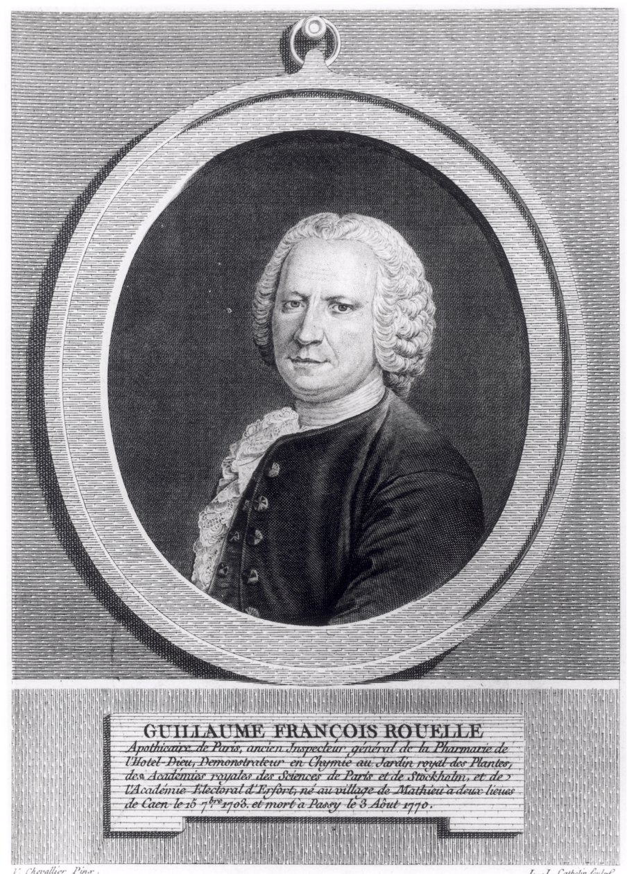 Guillaume Francois Rouelle (1703-70) gravado por Louis Jacques Cathelin (1738-1804) (foto do bw) de V. Chevallier