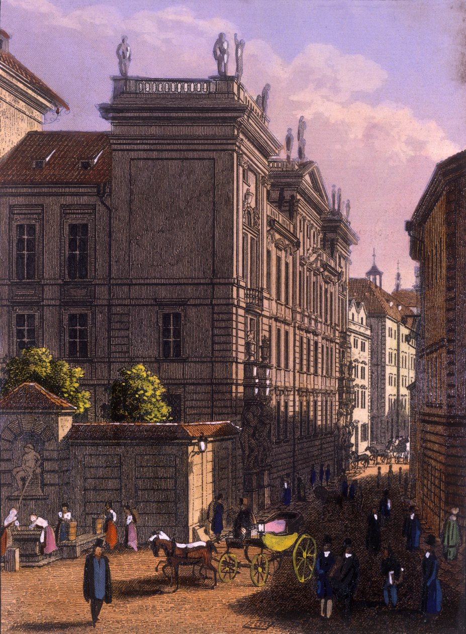 Clam-Gallas Palace, 1847 (gravura em aço colorido) de V. Merklas