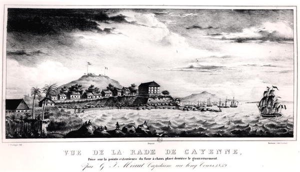 Vista de Cayenne Harbout, Guiana de V. (after) Philippe