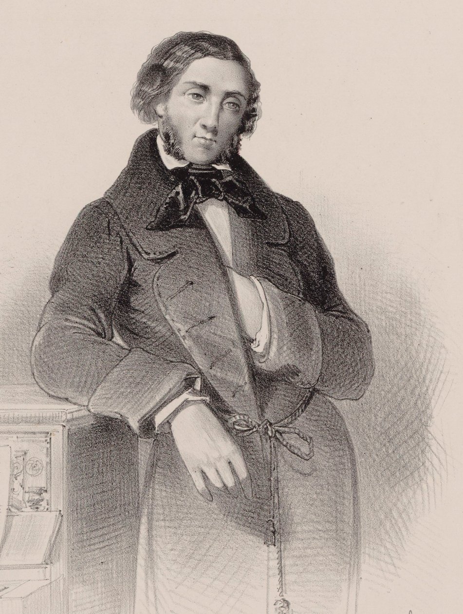 Retrato do pianista e compositor Felix Mendelssohn Bartholdy 1809-1847. de V. Guillet