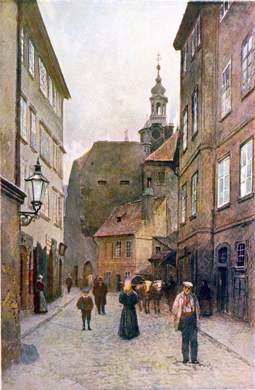 Kozna Ulicka, Praga, ilustração de &39;Stara Praha (Old Prague)&39;, 1895 de Vaclav Jansa
