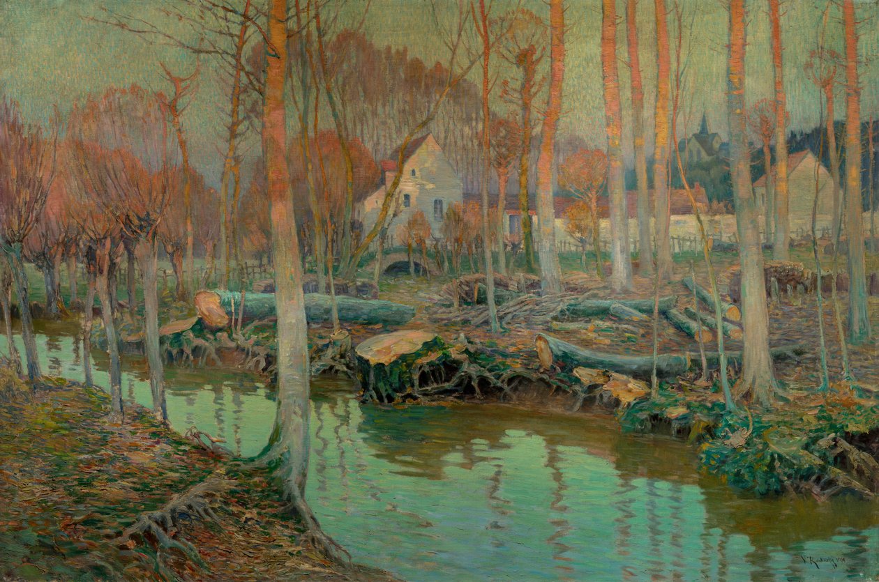 O velho moinho em Giverny, 1899 de Vaclav Radimsky