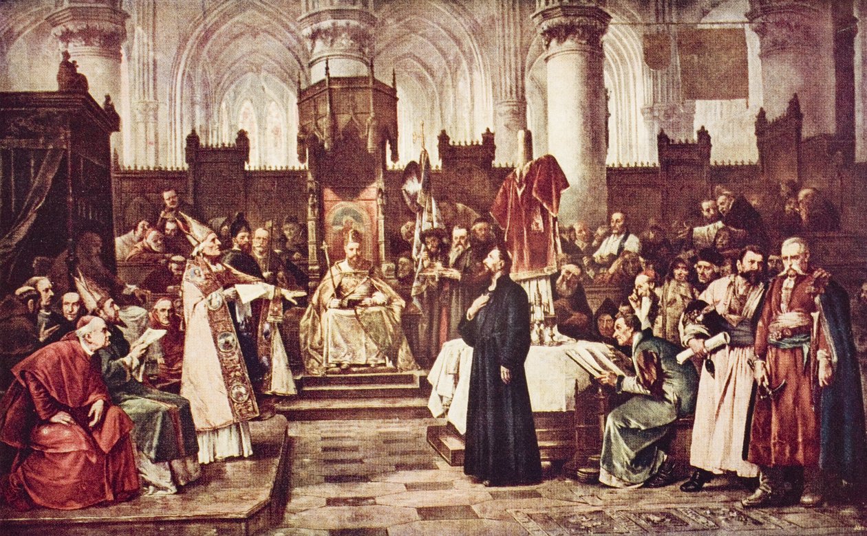 John Huss em Constance, ilustração de 
