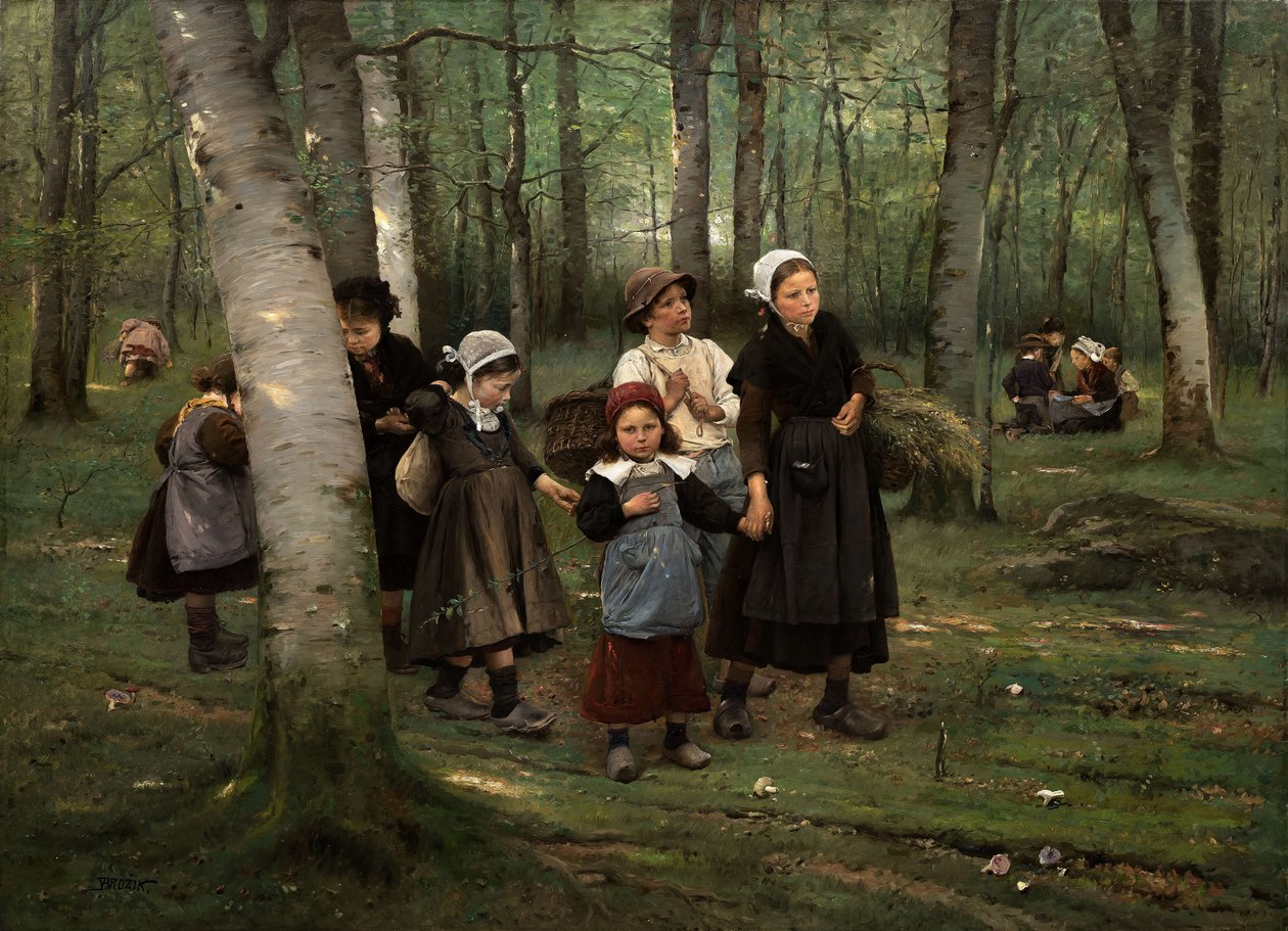 Crianças na floresta, 1891. de Vaclav Brozik