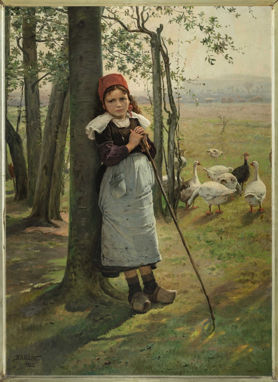 A menina do ganso, ca 1885. de Vaclav Brozik