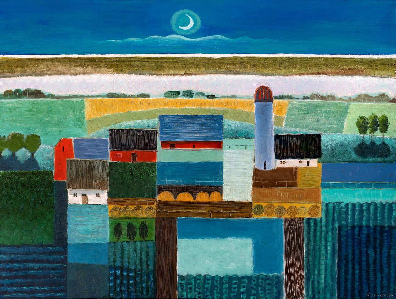 Quinta à noite, 2022 (óleo sobre tela) de Vadym Vaskovsky
