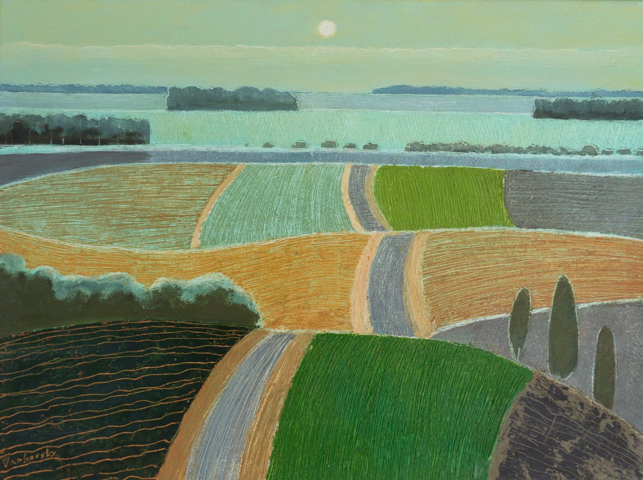 Green Hills Of The County, 2022 (óleo sobre tela) de Vadym Vaskovsky