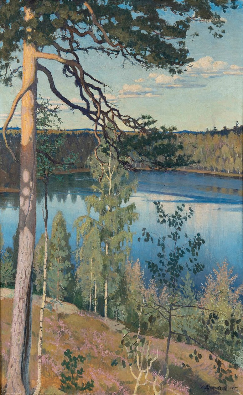 Lago no deserto, 1895 de Väinö Alfred Blomstedt