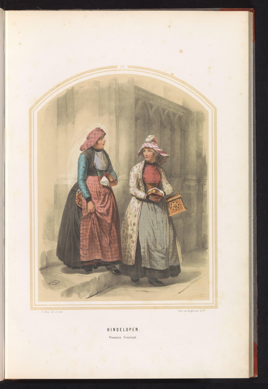 Traje de Hindeloopen em Friesland, 1857
Hindeloopen. Província de Friesland / II (título sobre o objecto) de Valentijn Bing