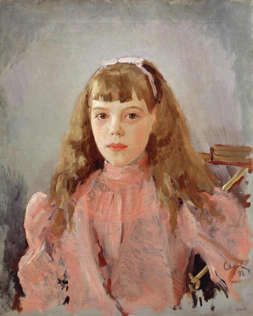 Retrato da Grã-duquesa Olga Alexandrovna (1882-1960) 1893 de Valentin Aleksandrovich Serov