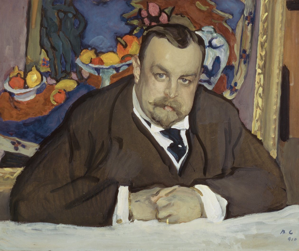 Retrato de I. Morosov, 1910 (óleo em papelão) de Valentin Aleksandrovich Serov