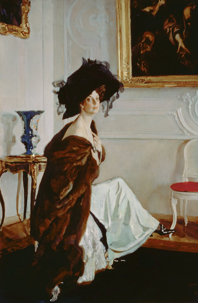Retrato da Princesa Olga Konstantinovna Orlova (1872-1923) 1911 de Valentin Aleksandrovich Serov