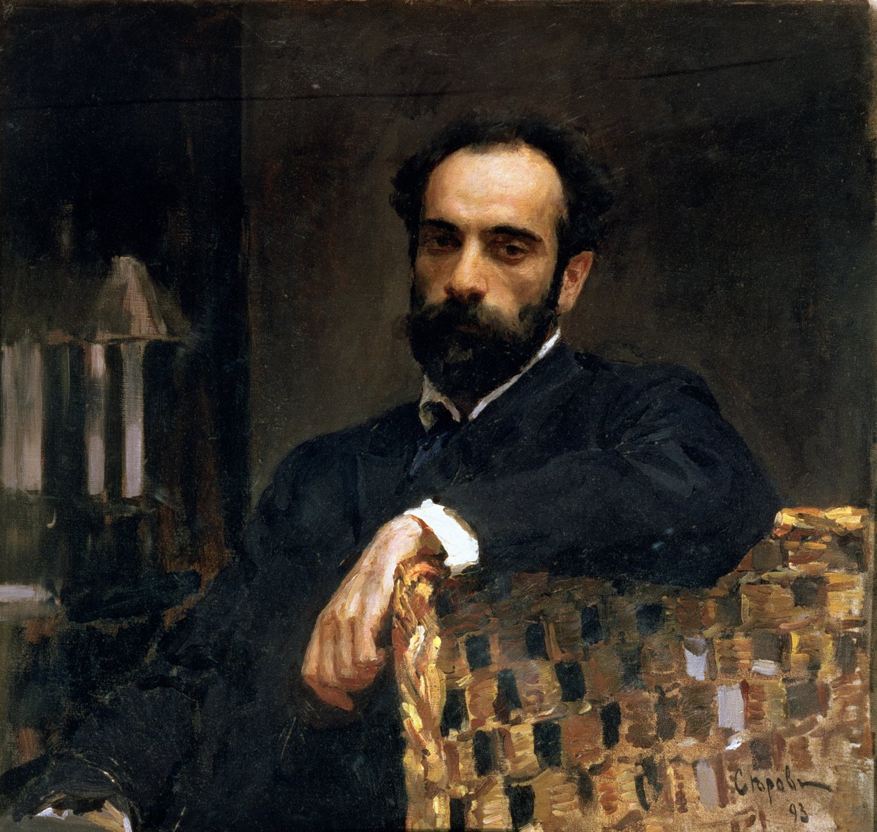 Retrato do artista Isaak Ilyich Levitan (1860-1900), 1893 de Valentin Aleksandrovich Serov