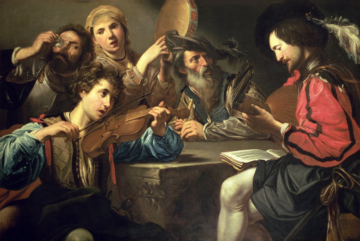 Um encontro musical de Valentin de Boulogne