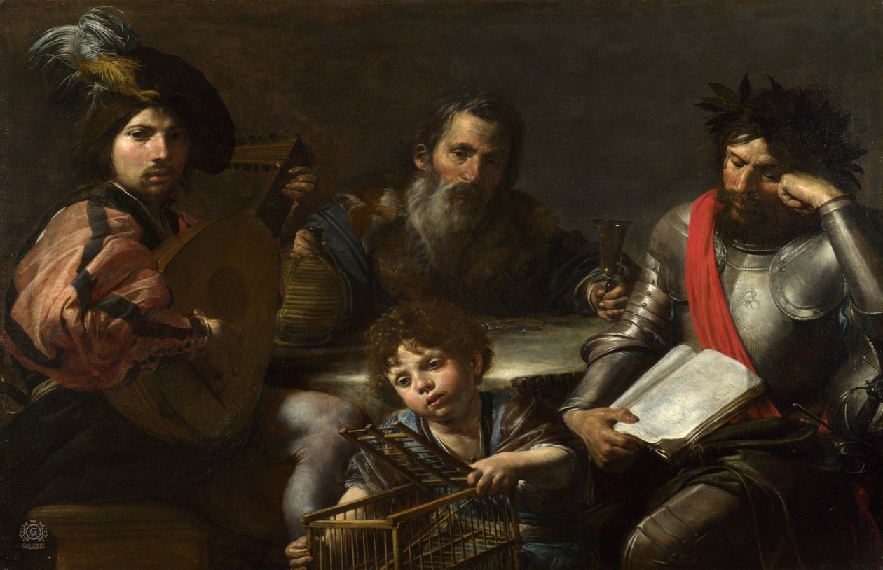 As quatro idades do homem, c.1626-7 de Valentin de Boulogne