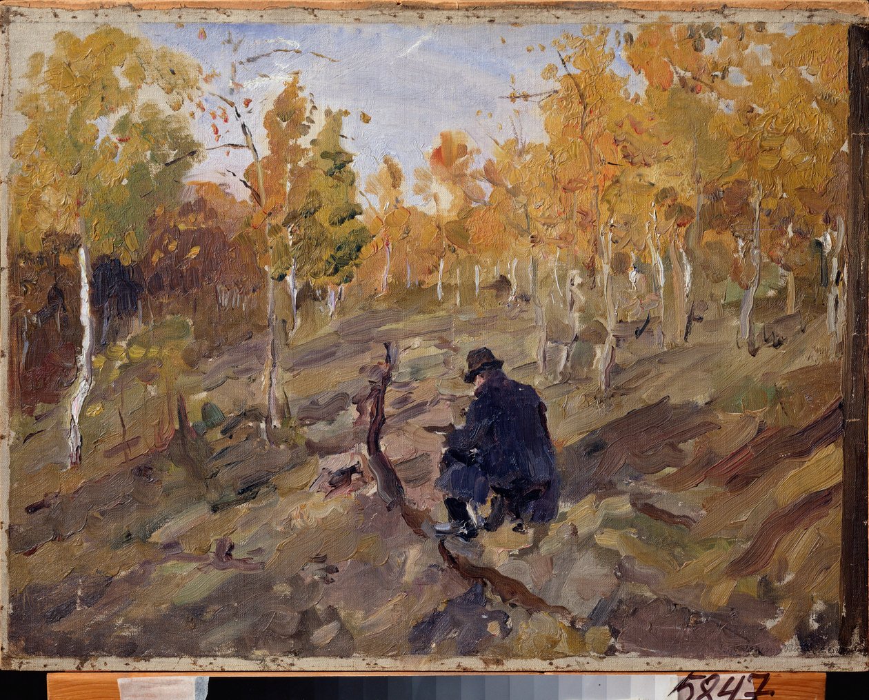 Constantin Korovin (Konstantin Korovin) (1861-1939) no trabalho. Pintura de Valentin Alexandrovich Serov (1865-1911), óleo sobre tela de Valentin Aleksandrovich Serov
