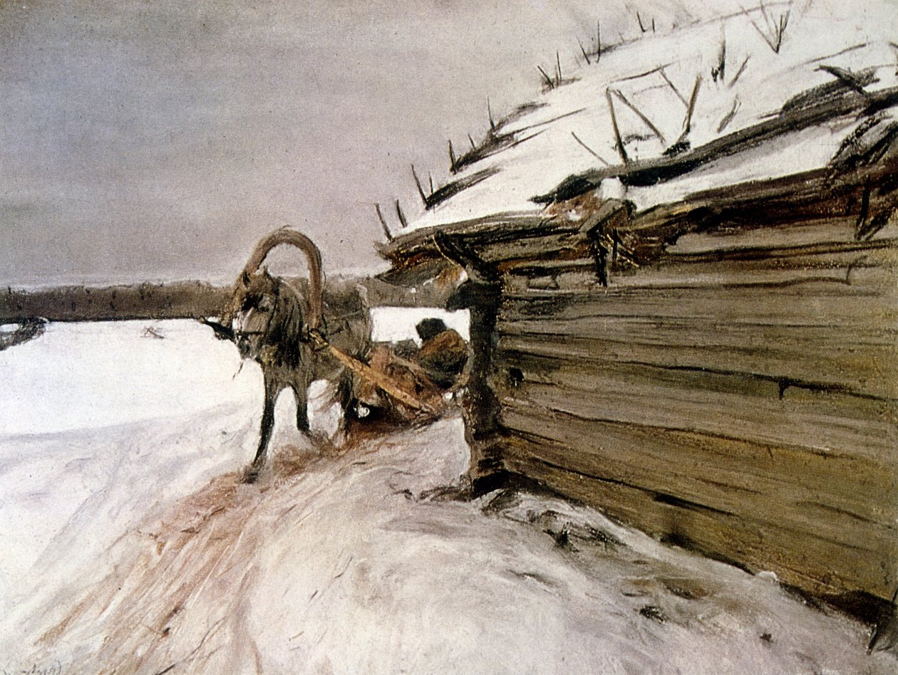 No Inverno de 1898 por Valentin Serov de Valentin Aleksandrovich Serov
