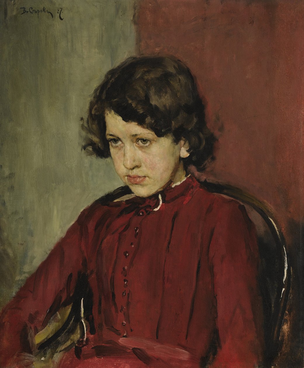 Retrato de Praskovia Anatolievna Mamontova, 1887 de Valentin Aleksandrovich Serov